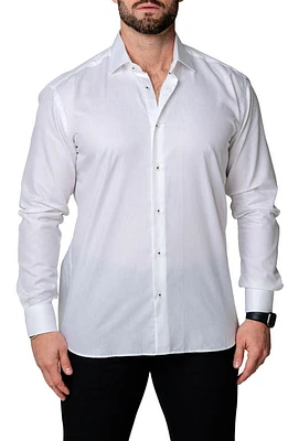 Maceoo Classic Cotton Button-Up Shirt White at Nordstrom,