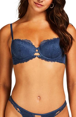 Hunkemöller Josefina Padded Lace Underwire Bra Dark Denim at Nordstrom,