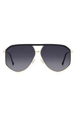 Isabel Marant 64mm Oversize Aviator Sunglasses in Gold Black/Grey Shaded at Nordstrom