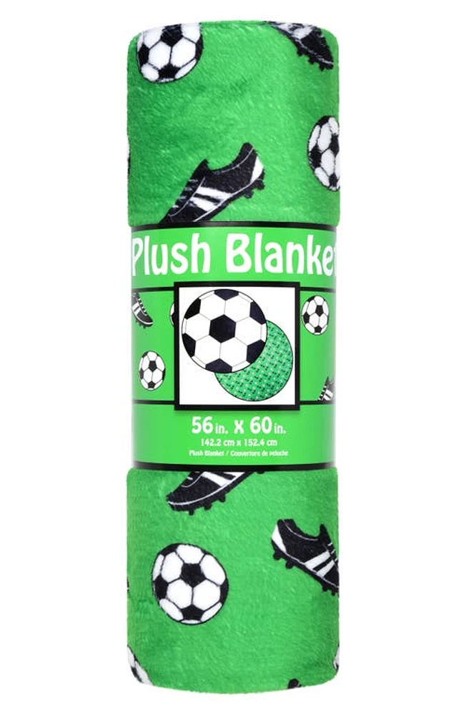 Iscream Goal Getter Plush Throw Blanket in Green at Nordstrom