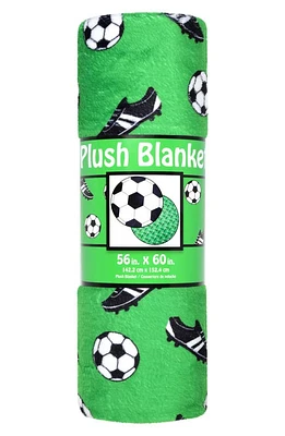 Iscream Goal Getter Plush Throw Blanket in Green at Nordstrom