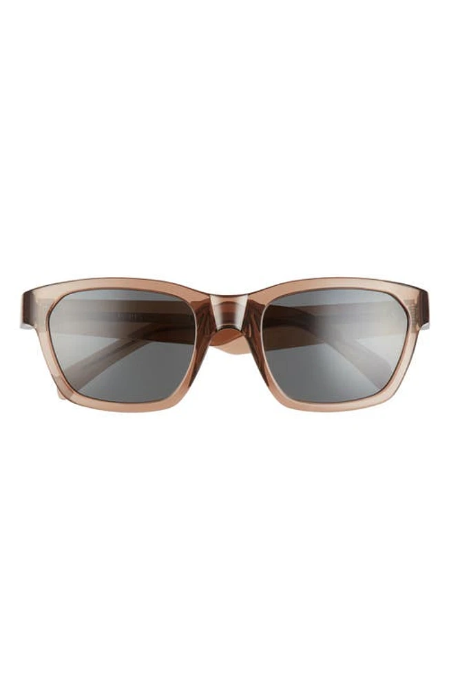 CELINE 58mm Rectangular Sunglasses in Shiny Light Brown /Smoke at Nordstrom