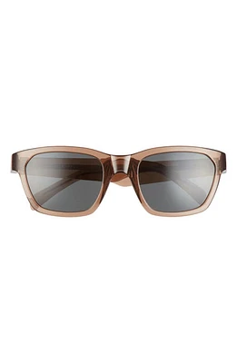 CELINE 58mm Rectangular Sunglasses in Shiny Light Brown /Smoke at Nordstrom