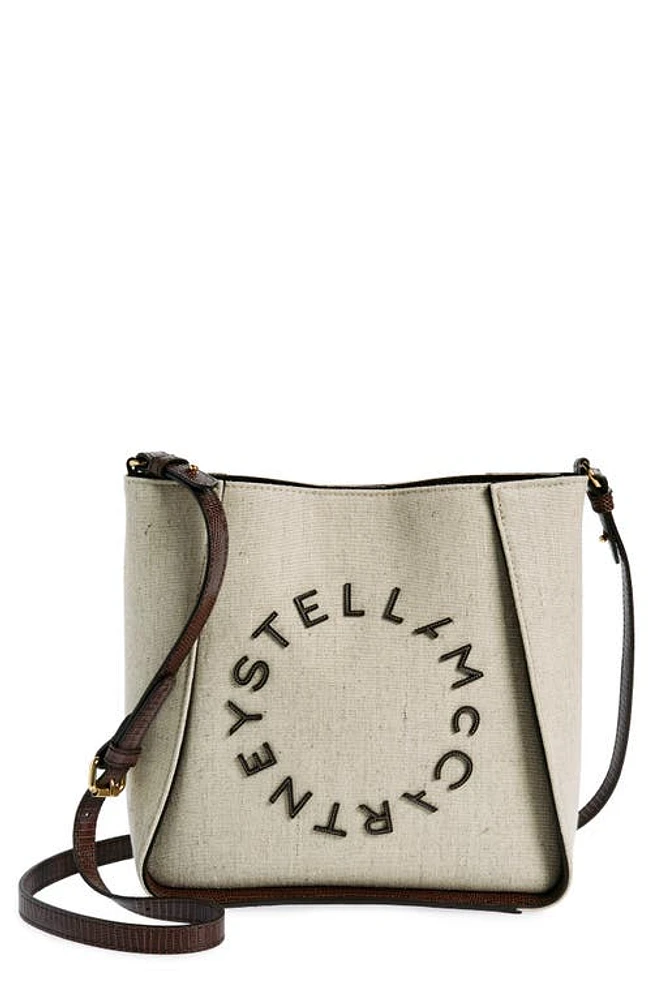 Stella McCartney Logo Canvas Crossbody Bag in 3226 - Birch at Nordstrom