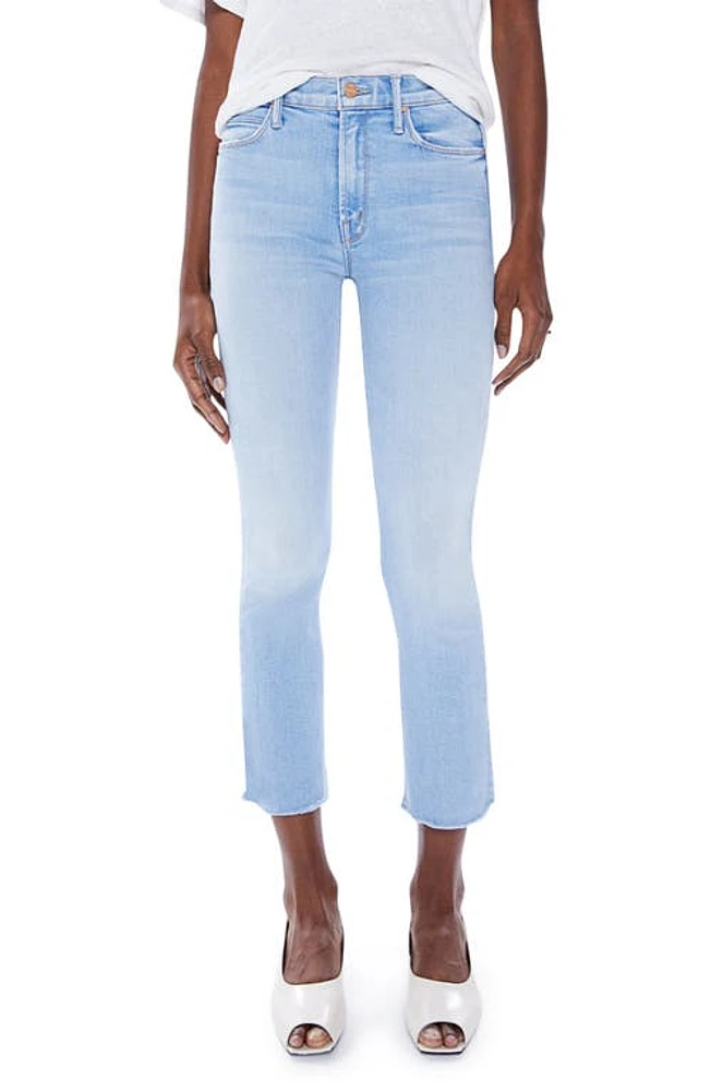 MOTHER The Dazzler Raw Hem Crop Slim Jeans Sun Kissed at Nordstrom,