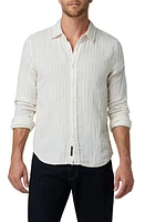 Joe's Theo Textured Cotton Button-Up Shirt Grey Morn Stripe at Nordstrom,