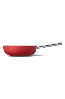 smeg 12-Inch Nonstick Wok in Matte Red at Nordstrom