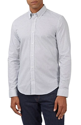 Ben Sherman Slim Fit Stipple Print Cotton Button-Down Shirt Snow White at Nordstrom,