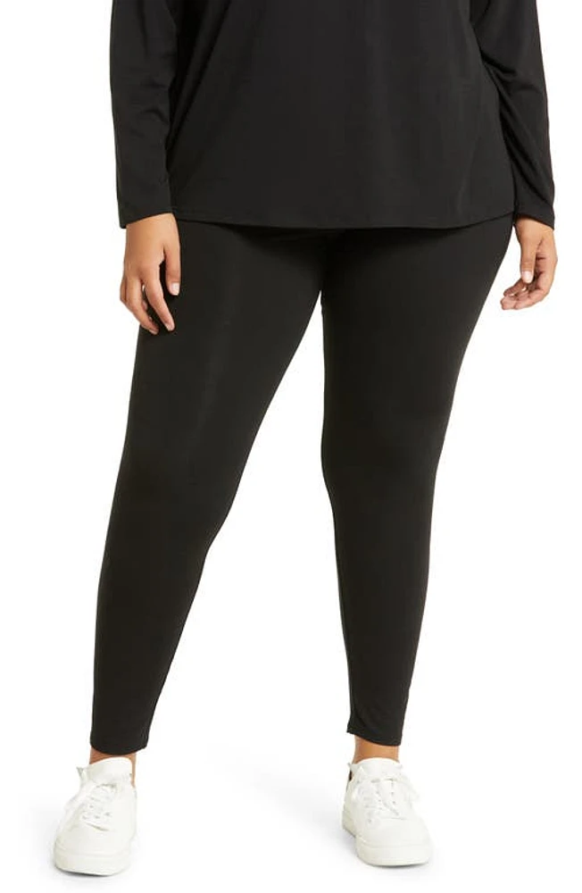 Eileen Fisher Ankle Leggings Black at Nordstrom