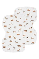 little unicorn Organic Cotton Muslin Burp Cloth in Animal Crackers at Nordstrom