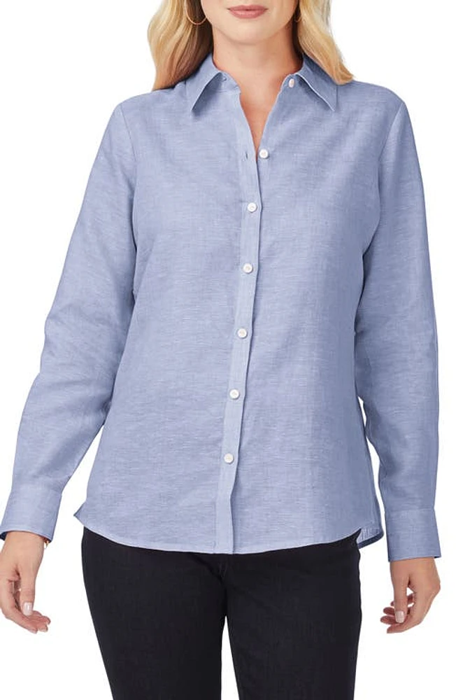 Foxcroft Jordan Linen Button-Up Shirt at Nordstrom,