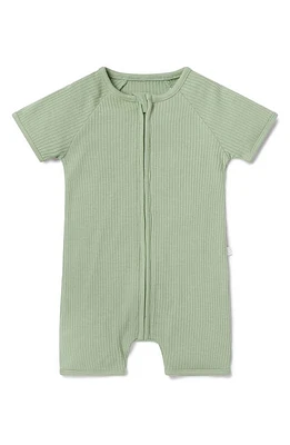 MORI Rib Romper in Ribbed Sage at Nordstrom