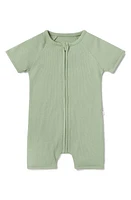 MORI Rib Romper in Ribbed Sage at Nordstrom