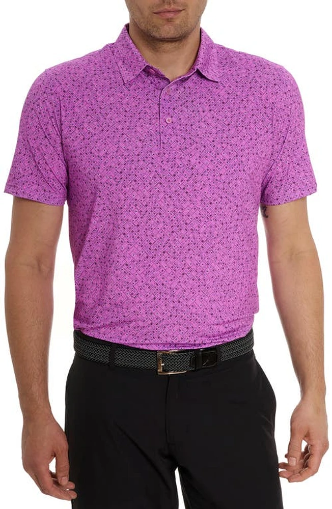 Robert Graham Sandzabar Geo Print Performance Golf Polo at Nordstrom,