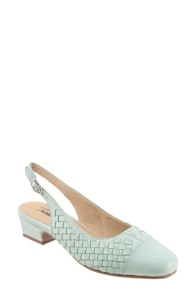 Trotters Dea Woven Slingback Pump Mint at Nordstrom,