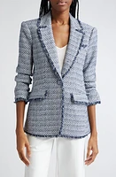 Cinq à Sept Noemie Khloe Bouclé Blazer Navy Multi at Nordstrom,