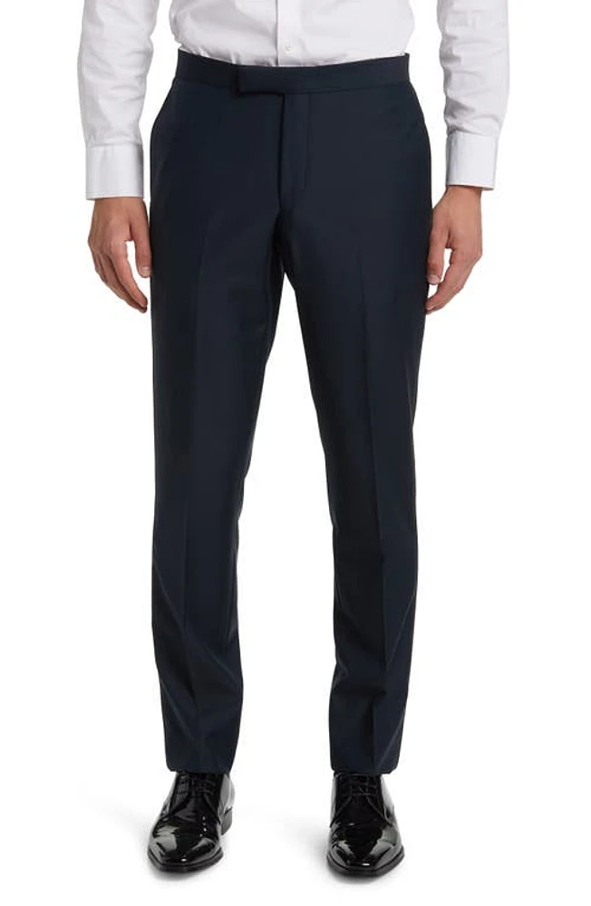 Ted Baker London Josh Slim Fit Wool Tuxedo Suit Pants Dark Green at Nordstrom,