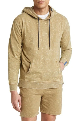 Stone Rose Acid Wash Fleece Hoodie Olive at Nordstrom,