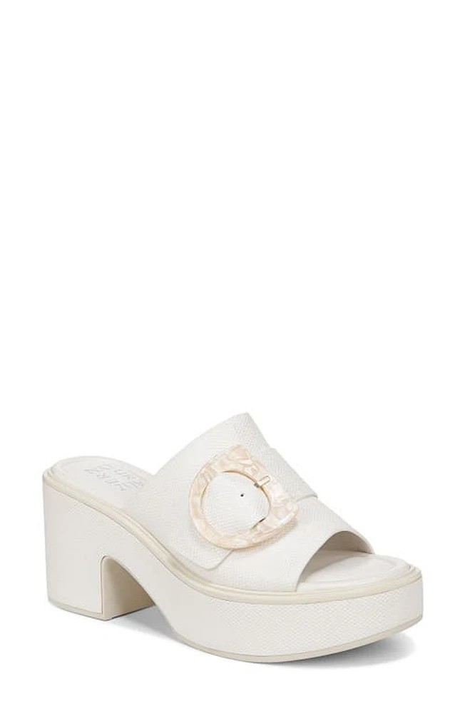 Naturalizer Clara Platform Slide Sandal Bright White Faux Leather at Nordstrom,