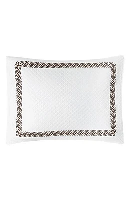 Matouk Astor Braid Matelassé Pillow Sham in Mocha at Nordstrom