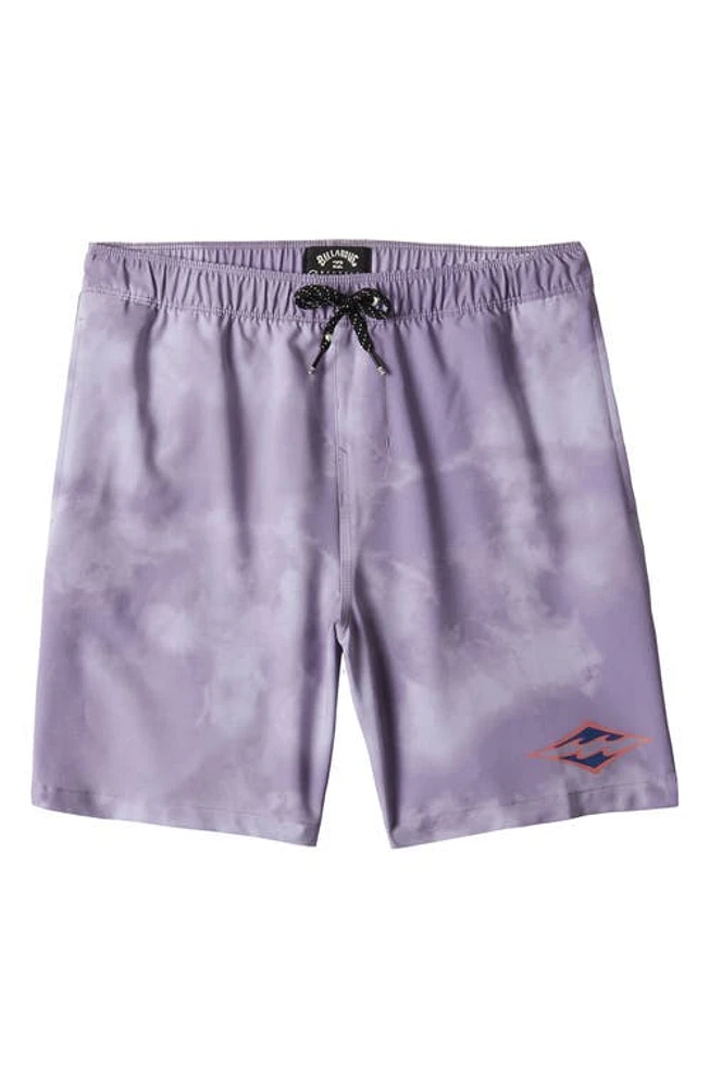 Billabong Kids' D Bah Layback Board Shorts Purple Ash at