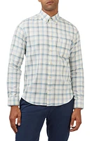 Ben Sherman Check Cotton Button-Down Shirt Pale Blue at Nordstrom,