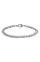 AllSaints Men's Colwyn Sterling Silver Beaded Bracelet in Warm Silver at Nordstrom