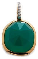 Monica Vinader Siren Green Onyx & Diamond Pendant in 18Ct Gold/Diamond/Green Onyx at Nordstrom