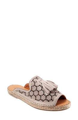 Bueno Naven Tassel Slide Sandal in Light Grey at Nordstrom, Size 5.5-6Us