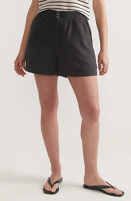 Marine Layer Elle Stretch Cotton Shorts Black at Nordstrom,