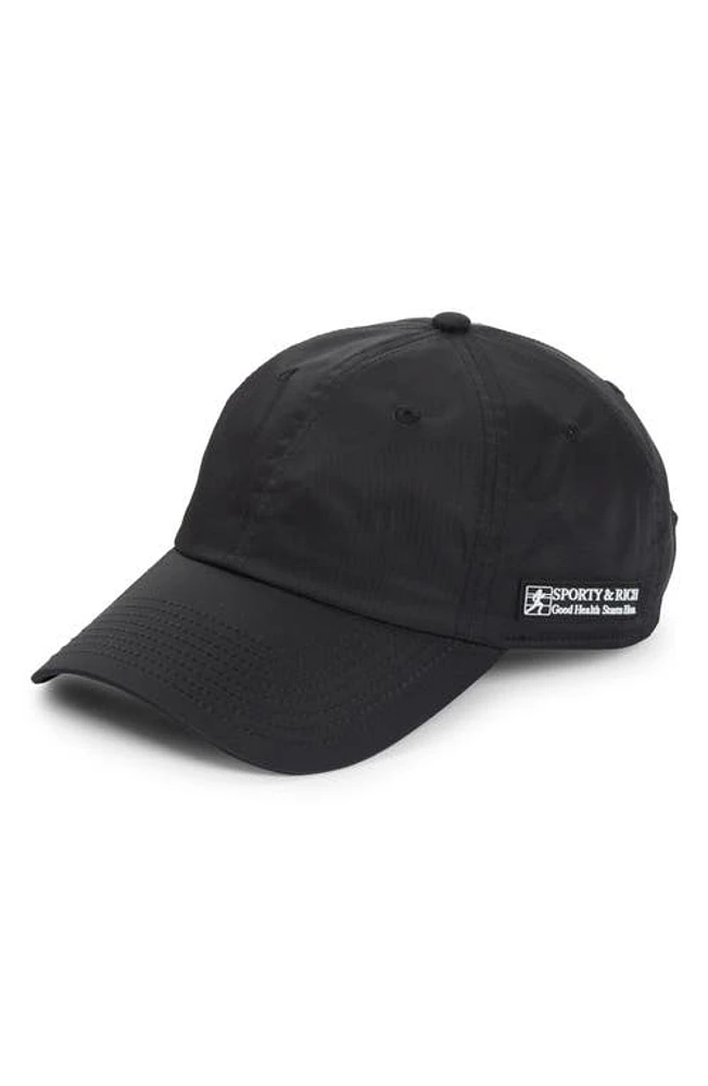 Sporty & Rich Good Health Baseball Cap in Black at Nordstrom