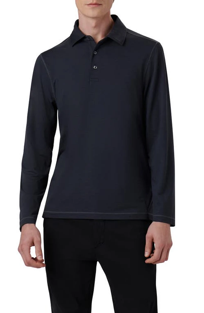 Bugatchi Long Sleeve Performance Polo at Nordstrom,