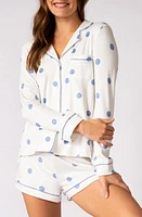 PJ Salvage Choose Happy Short Pajamas Ivory at Nordstrom,