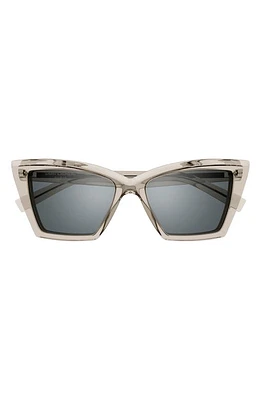 Saint Laurent 54mm Cat Eye Sunglasses in Beige at Nordstrom