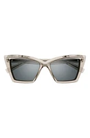 Saint Laurent 54mm Cat Eye Sunglasses in Beige at Nordstrom