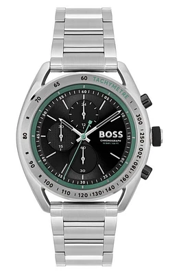 BOSS Center Court Chronograph Bracelet Watch, 44mm in Black at Nordstrom