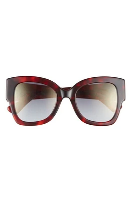 Kurt Geiger London 51mm Square Sunglasses in Havana/Gray Gradient at Nordstrom