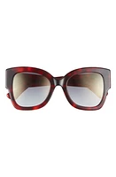 Kurt Geiger London 51mm Square Sunglasses in Havana/Gray Gradient at Nordstrom