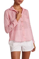 Bella Dahl Garment Dyed Linen Button-Up Shirt at Nordstrom,