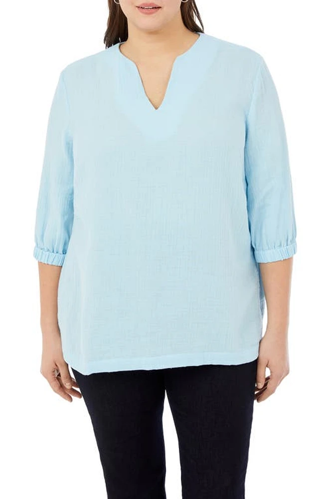 Foxcroft Evie Cotton Gauze Blouse at Nordstrom,