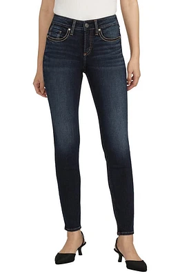 Silver Jeans Co. Suki Curvy Mid Rise Skinny Indigo at Nordstrom,