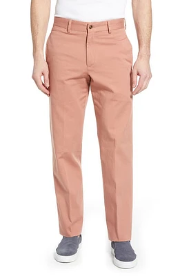 Berle Charleston Khakis Flat Front Chino Pants Brick at Nordstrom,