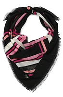 Kate Spade New York acrobat plaid wool scarf in Black at Nordstrom