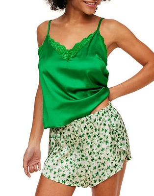 Adore Me Linny Pajama Camisole & Short Set Convo Green at Nordstrom,