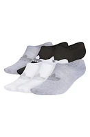 adidas Gender Inclusive Superlite Assorted 6-Pack Super No-Show Socks in Black/White/Grey at Nordstrom, Size Medium