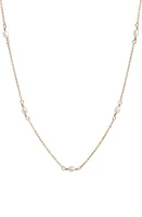 Set & Stones Madeline Freshwater Pearl Station Necklace in Gold at Nordstrom