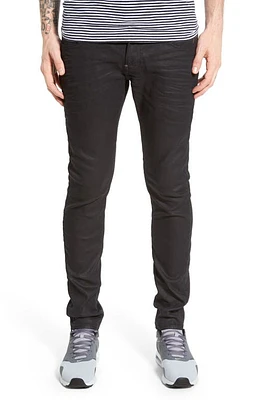 G-Star RAW 'Revend' Skinny Fit Coated Jeans 3D Dark Aged Black at Nordstrom, X