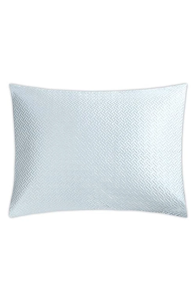 Matouk Basket Weave Cotton Sateen Sham in Pool at Nordstrom