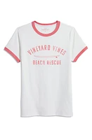 vineyard vines Cotton Blend Ringer T-Shirt Marshmallow Hthr at Nordstrom,