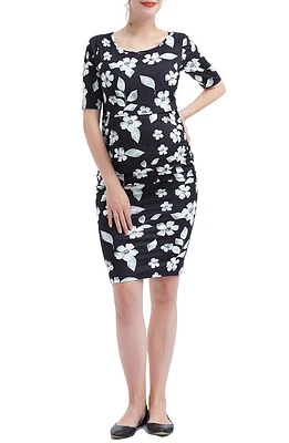 Kimi and Kai & Katy Floral Tiered Maternity/Nursing Dress Black/White at Nordstrom,